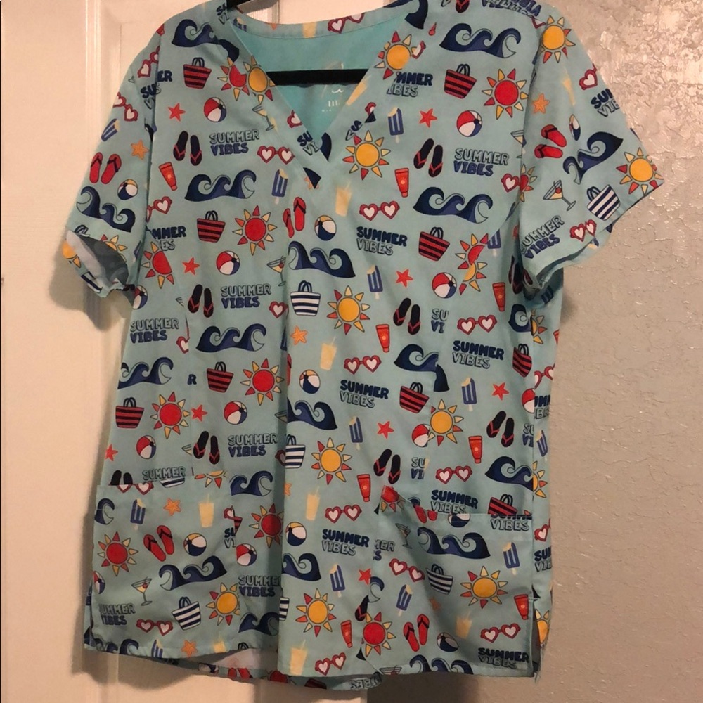Summer Vibes scrub top